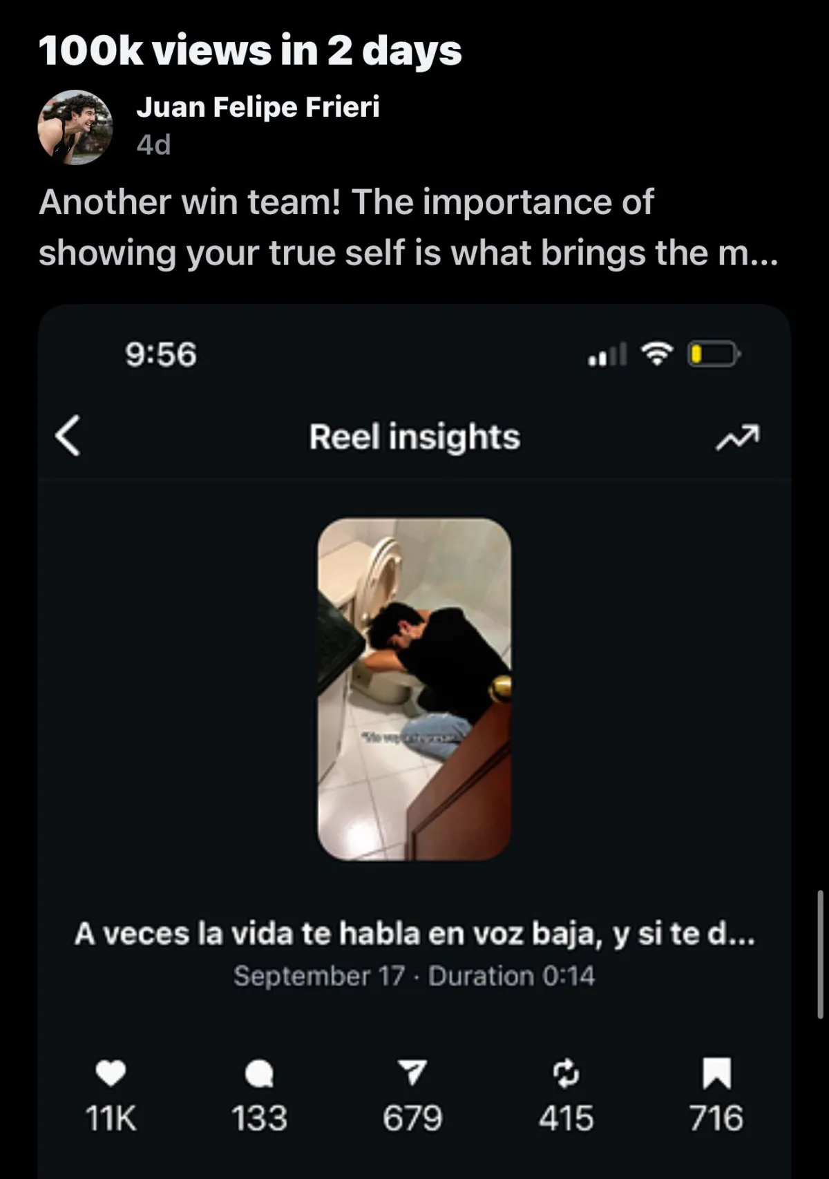 Creator growth result screenshot
